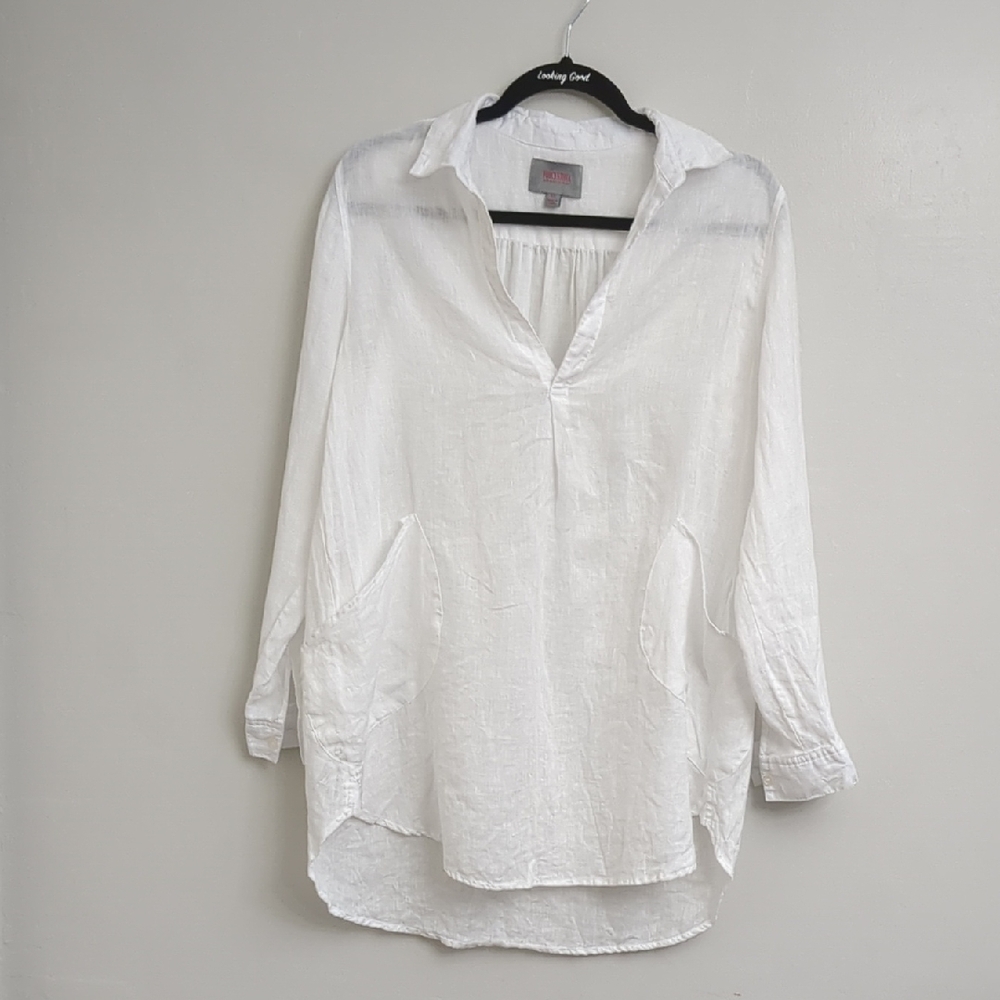 For Cynthia Beachwear/Cover Up Linen Tunic